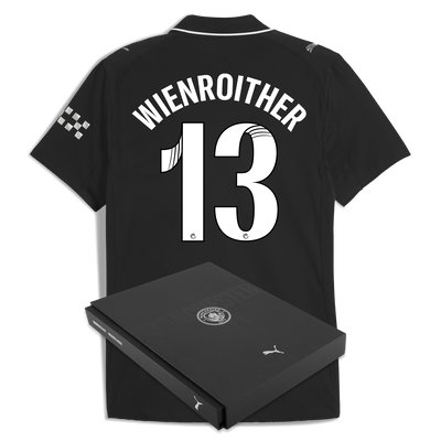 Manchester City Authentiek Uitshirt 2025/26 Met WIENROITHER 13 Opdruk In Cadeauverpakking